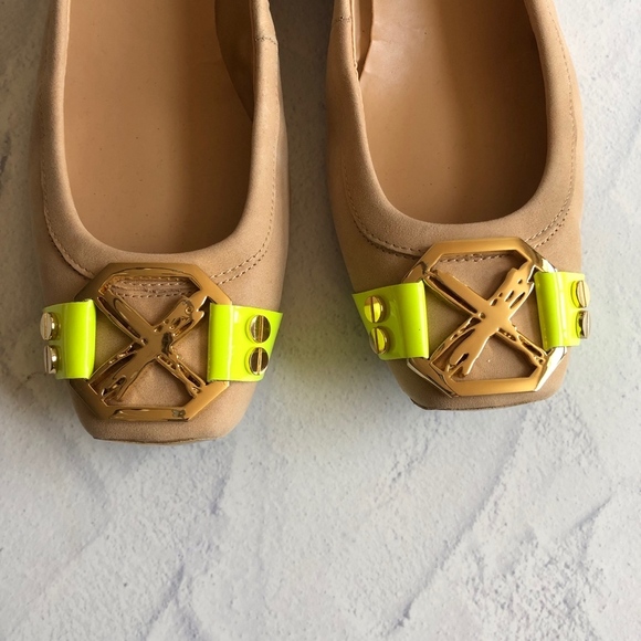 DMSX Donald J Pliner Tan Vachetta Ballet Flats 8M - Picture 2 of 7